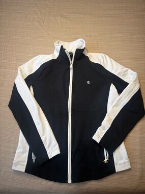 Ralph Lauren Black and White Contrast Zip Jacket